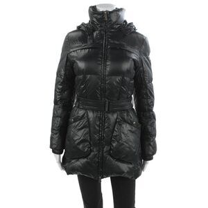 Add Women Puffer Jacket Black Polyamide Zip Long Sleeve Winter Size 4